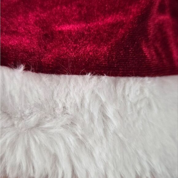 Baby Girl Red Santa Dress & Capelet 18M Faux Fur Velour Christmas Holiday Cape - Picture 11 of 12